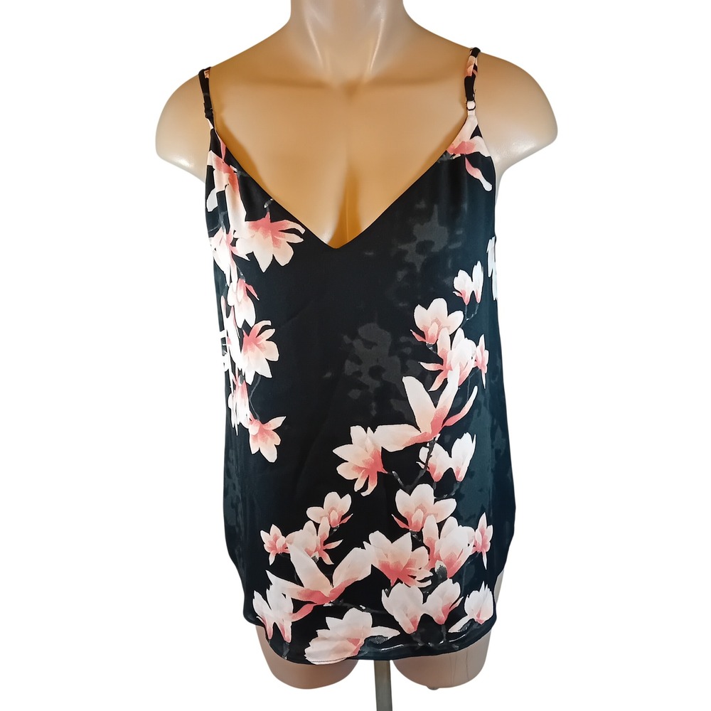 NWOT Babaton Tank Top Floral Chiffon Lightweight Adjustable Straps Bohemian M